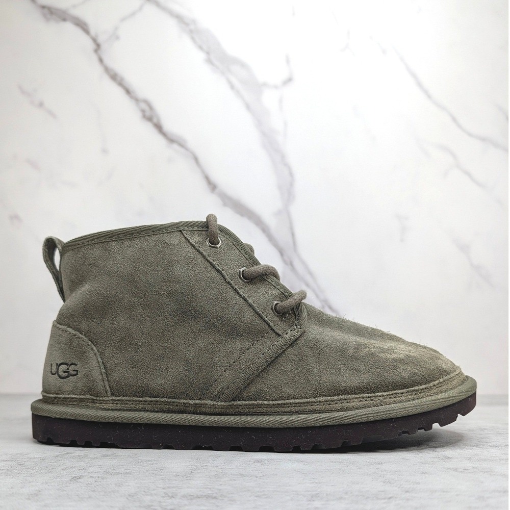 UGG Mens Neumel Chukka Boots Size 8 Olive Suede Lace‎ Up 3236